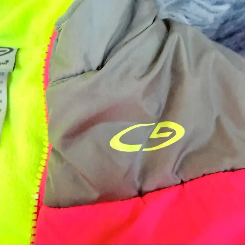 2T puffer jacket hooded girls bright colors Champion brand